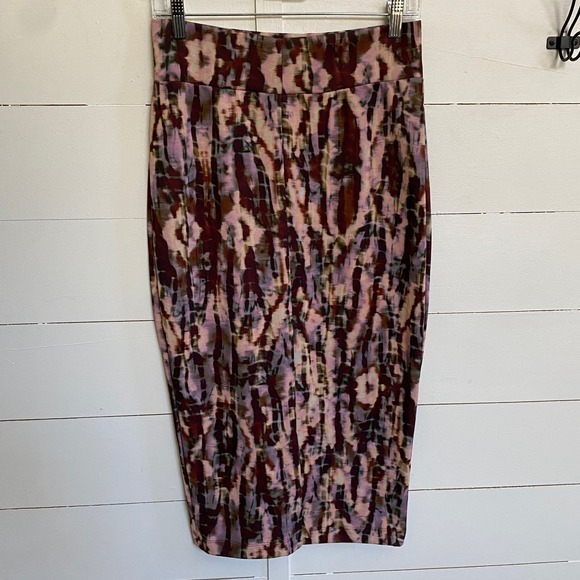 Bryn Walker Tie Dye Sloan Skirt Long Tube Pencil Skirt‎ Corteccia Print - S EUC - Picture 8 of 15